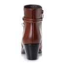 GKTINOO 2023 NEW Fashion Soft Leather Women Ankle Boots High Heels Zipper Shoes Warm Fur Winter Boots for Women Plus Size 35-43