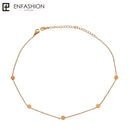 Enfashion Geometric Triangle Circle Star Choker Necklace Gold color Necklaces Pendants Stainless Steel Necklace Women chocker