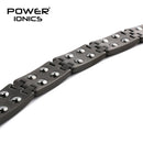 Power Ionics男士黑/蓝/红碳纤维100%纯钛磁疗手链腕带，改善血液循环