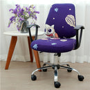 Office Stretch Chair Covers Anti-dirty Rotating Computer Seat Chair Cover Removable Slipcovers For Office Seat Chairs 2pcs/set