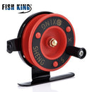 FISH KING 冬季冰钓竿 50/75 厘米 两节钓竿 带渔轮渔线轮 我渔具