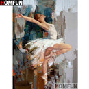 HOMFUN Full Diamond "Ballet dance girl" DIY 5D Diamond Painting Cross Stitch Home Decor Picture Of Rhinestone Handmade A14909