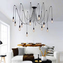 KARWEN Nordic Spider Industrial Pendant Lamp E27 Loft Edison Industrial Hanging lamps Length 120cm 150cm 200cm Pendant Lights
