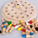 Kids Party Game Wooden Memory Match Stick Chess Game Fun Block Board Game Educational Color Cognitive Ability Toy for Children