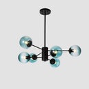 Gold plate Lustre led Chandelier E27 Bulb Glass Shade Hanging Chandelier Lights Dining bed Living room decoration Light Fixtures