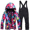 Thermal Kids Ski Suit Boys Girls Ski Jacket Pants Set Windproof Waterproof Snowboarding Jacket Winter Children Skiing Suits Snow