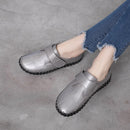 GKTINOO Spring Ladies Genuine Leather Handmade Shoes Women Hook &Loop Flat Shoes Women 2022 Autumn Soft Loafers Flats