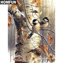 HOMFUN Full Square/Round Drill 5D DIY Diamond Painting "Autumn bird" Embroidery Cross Stitch 5D Home Decor Gift A02063