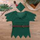 Kids Boys Dress Up Costumes T-shirt with Hat Belt Halloween Chirstmas Cosplay Party Boy for Fancy Carnival Role Play Clothing