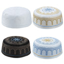 2020 muslim hats Cotton Embroidery Arab Men Prayer Hat Musliman Turban Man Hijab Bonnet Saudi Arabian Islam Jewish India Caps