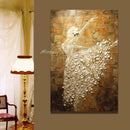 Mintura Ballet Dancer Picture Hand Painted Abstract Palette Knife  Oil Paintings On Canvas  Wall Art For Living Room  Home Decor