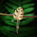 Lotus Fun Real 925 Sterling Silver Handmade Designer Fine Jewelry 18K Gold Creative Monstera Leaves Brooches for Women Bijoux