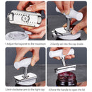 KONCO Adjustable Jar Opener Stainless Steel Lids off Jar Opener Bottle Opener Can Opener for 1-4 inches
