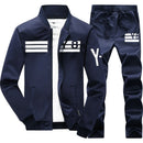 Autumn Tracksuit Men 2021 Sportswear Fashion Mens Set Two Pieces Zipper Warm Sweatshirt Jacket+Sweatpants Moleton Masculino Sets