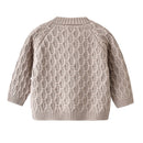 IYEAL Newest Baby Sweater Knitted Boys Girls Toddler Solid Sweater Handmade Infant Single Breasted Cardigan Kids Newborn Clothes