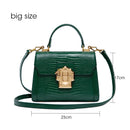 LA FESTIN Designer Serpentine Lock Handbag Split Leather 2021 New Fashion Women Shoulder Bag Luxury Famous Brand Bolsa Crossbody