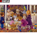 HOMFUN 全方/圆钻5D DIY钻石画“儿童卡通熊”刺绣十字绣5D家居装饰礼品 A17946