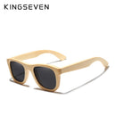 KINGSEVEN 手工竹制太阳镜 男士复古木质墨镜 女士偏光镀膜镜片 眼镜盒