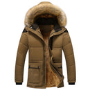 Mountainskin Winter Men's Jackets Thick Fleece 5XL Fur Collar Hooded Men's Coats Casual Jacket Male Outerwear Windproof SA390