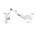 Industrial Adjustable Swing Arm Wall Lamp Reading Bedside Vintage Wandlamp Retro Extendable Led Wall Lights Fexible White Gold