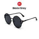 VIVIBEE Retro Skull Claw Round Sunglasses for Women Fishion 2022 Trending Product Gothic Sun Glasses Gold Metal Frame Shades