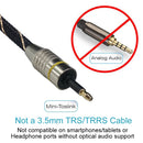 EMK 数字 Toslink 转 Mini Toslink 线 3.5mm SPDIF 光纤线 3.5 转光纤音频线适配器 适用于 Macbook 5米 10米