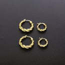 Slovecabin 925 Sterling Silver Luxury Hoop Piercing Boucle Doreille Femme Gold Round Circle Fashion Earrings for Women Jewerly