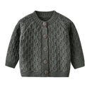 IYEAL Newest Baby Sweater Knitted Boys Girls Toddler Solid Sweater Handmade Infant Single Breasted Cardigan Kids Newborn Clothes