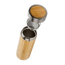 UPORS 450ml Bamboo Stainless Steel Thermos with Tea Infuser BPA Free Insulated Coffee Tumbler Leak Proof Lid Travel Mug Thermos