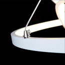 D100cm Black/White Modern pendant lights for living room dining room 4/3/2/1 Circle Rings acrylic aluminum body LED pendant Lamp