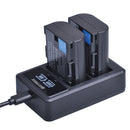 2X 2650mAh LP E6 LPE6 LP-E6 E6N Battery + LED Dual Charger For Canon EOS 5DS R 5D Mark II 5D Mark III 6D 7D 70D 80D Camera