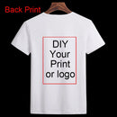 Customized Print T Shirt Women's Man DIY Photo Logo Brand Top Tees T-shirt Men's Boy's clothes Casual Kid's Baby's Tshirt