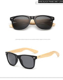LongKeeper Polarized Wood Bamboo Sunglasses Women Brand Design Mens Real Wooden Arms Sun Glasses Mirrorr Lens Gafas de sol