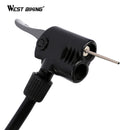 WEST BIKING 120PSI Bicycle Pump Fit Presta Schrader Aluminum Alloy Bike Inflator Foot Pedal Portable Floor Air Inflator Pump