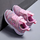 ULKNN Girls Sports Shoes spring New Children's Double Net Breathable Big Kids Students Pink Wild Children's Shoes Casual  26-37