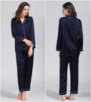 100%桑蚕丝女士经典睡衣套装 睡裙家居服 M L XL YM007