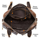 WESTAL Men's Bag Genuine Leather Men's Briefcases Laptop Bag Leather Totes for Document Office Bags for Men Messenger Bags 8002