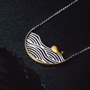 Lotus Fun Real 925 Sterling Silver Handmade Designer Fine Jewelry Creative Swimming Fish Necklace for Women Acessorio Collier