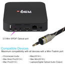 EMK 数字 Toslink 转 Mini Toslink 线 3.5mm SPDIF 光纤线 3.5 转光纤音频线适配器 适用于 Macbook 5米 10米