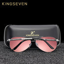 KINGSEVEN Design Men's Glasses Pilot HD Polarized Sunglasses For Men/Women Driving Sun Glasses With Emboss Logo Oculos De Sol
