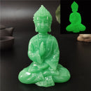 发光冥想佛像人造玉石摆件泰式佛像雕塑发光家居花园装饰品