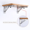 KAK 2PCS Folding Triangle Bracket Stainless Steel Shelf Support Adjustable Shelf Holder Wall Mounted Bench Table Shelf Hardware