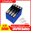 LiitoKala 3.2V 50Ah 磷酸铁锂电芯，适用于12V 52Ah 可充电电池组DIY太阳能储能