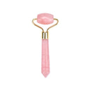 Rose Quartz Roller with Gua Sha Set for Face 100% Natural Authentic Facial Crystal Massager Skin Eyes Neck Tones Firms Depuffs