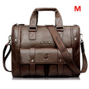 Men Leather Black Briefcase Business Handbag Messenger Bags Male Vintage Shoulder Bag Men&