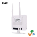 KuWFi 4G路由器Sim卡300mbps解锁版4G CPE无线路由器150mbps CAT4移动WiFi热点带Sim卡槽4个LAN端口