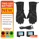 HEROBIKER 摩托车手套 防水加热 Guantes Moto 触屏电池供电摩托车赛车骑行手套 冬季##