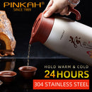 热销PINKAH 1升/1.5升家用保温壶商务暖水壶办公室咖啡茶真空保温壶旅行暖瓶