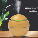 迷你空气加湿器 超声波USB香薰机 木纹LED小夜灯 电动精油香薰器 家用