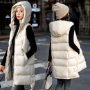 2023 New Autumn And Winter Women's Vest Loose Mid-Length Women's Waistcoat 3XL Women's Sleeveless Jacket